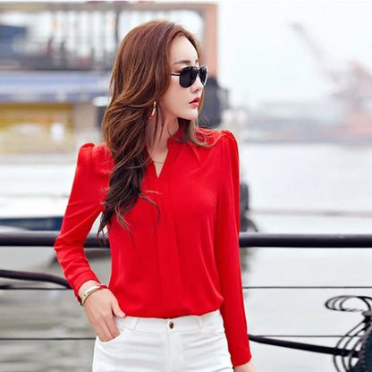 ARLINDA Chic Fashion Slim Long Sleeve Shirt