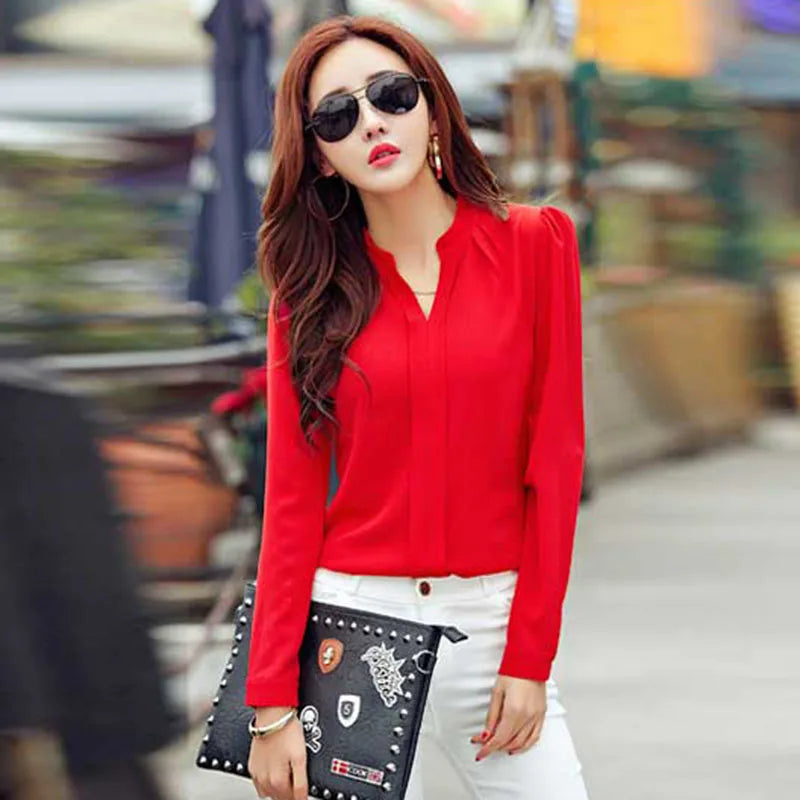 ARLINDA Chic Fashion Slim Long Sleeve Shirt