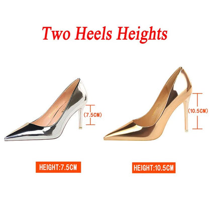 Sabrina High Heels Sylver Gold Shoes