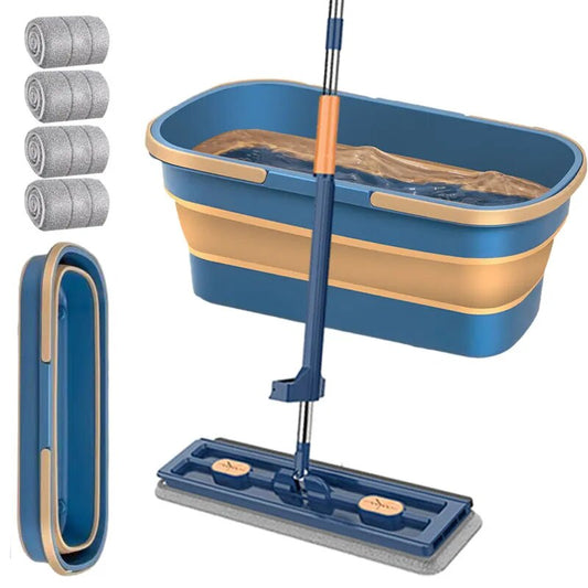 New Easy style large flat mop and Bucket